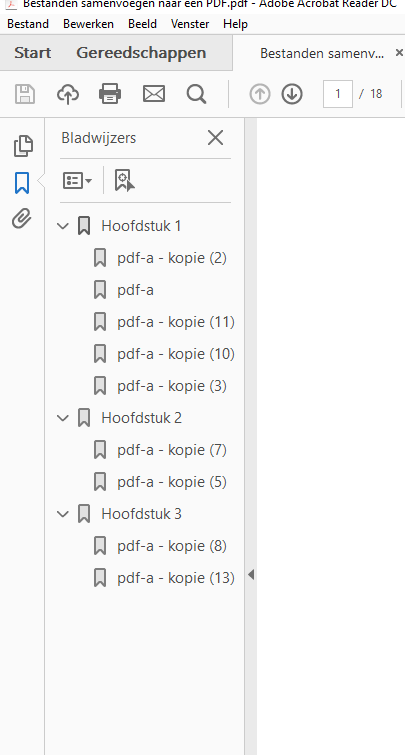 Bookmarks in PDF